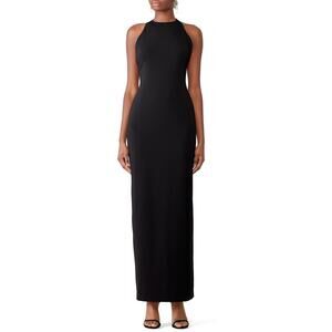 Badgley Mischka Dress Womens 2 Black Odessa Bow Back Gown Formal